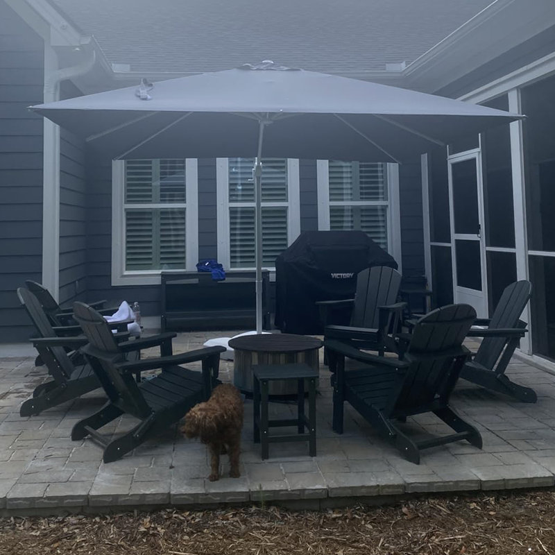 Parasol carré en porte-à-faux décalé et carré 108 po Robinetta, Bleu marine