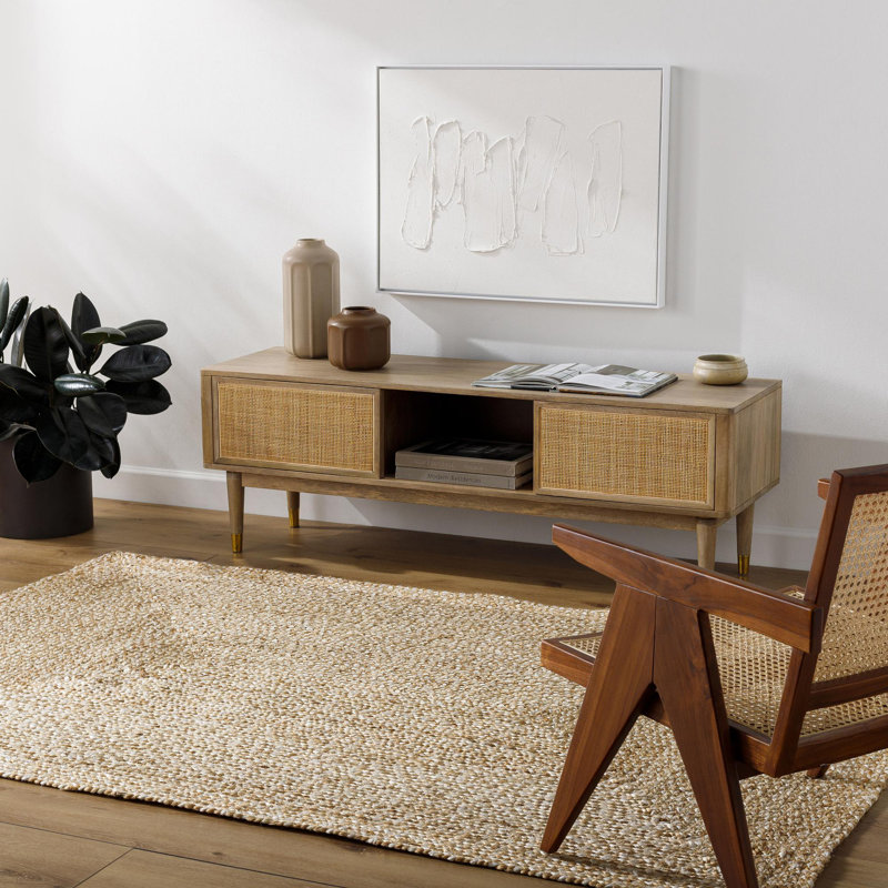Dornisha Natural Fibers Geometric Indoor Rug, Rectangle 6' x 9'