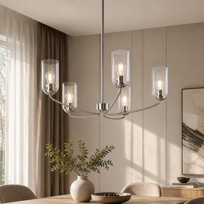 6- Light Dimmable 32.3'' W Classic Dining Room Chndelier