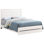 Grand lit rustique blanc bord de mer - Fabrication pour panneau de chambre à coucher avec tête de lit élégante et bois