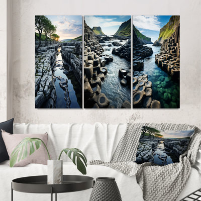 «Ireland The Burren Clif», 3 pièces sur toile