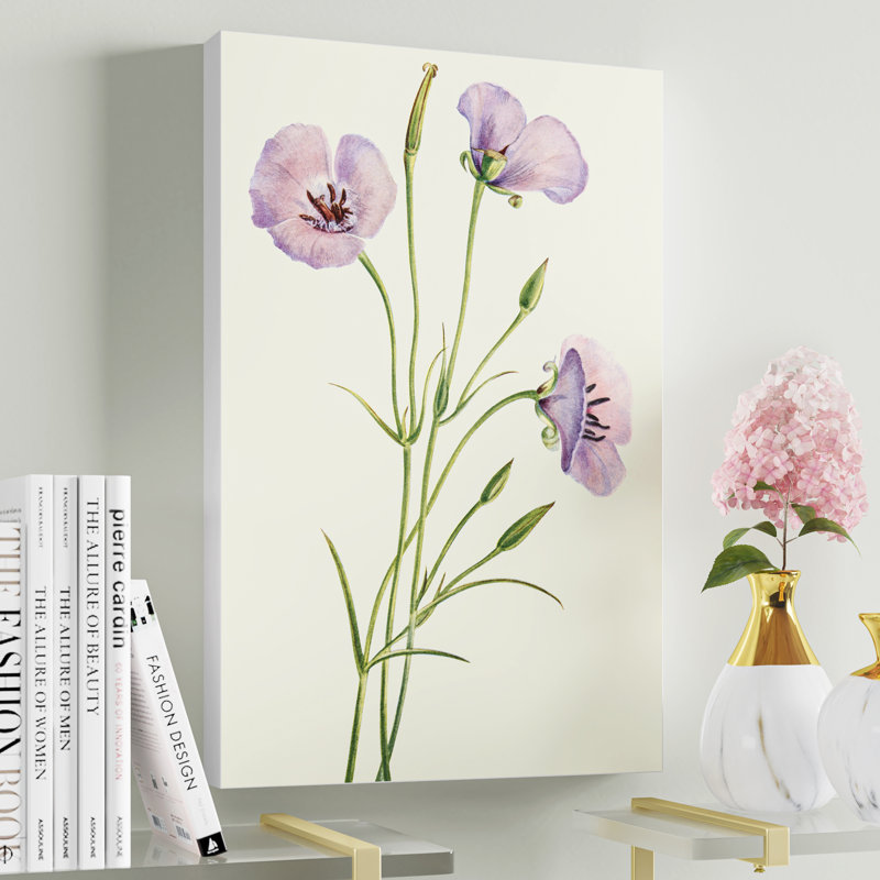 Delicate Wildflowers VI - Painting on Canvas, 46cm H x 30cm W, Wrapped Canvas
