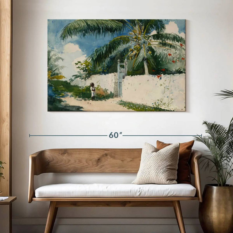 Nicci un jardin à Nassau, H 32 po x l 48 po