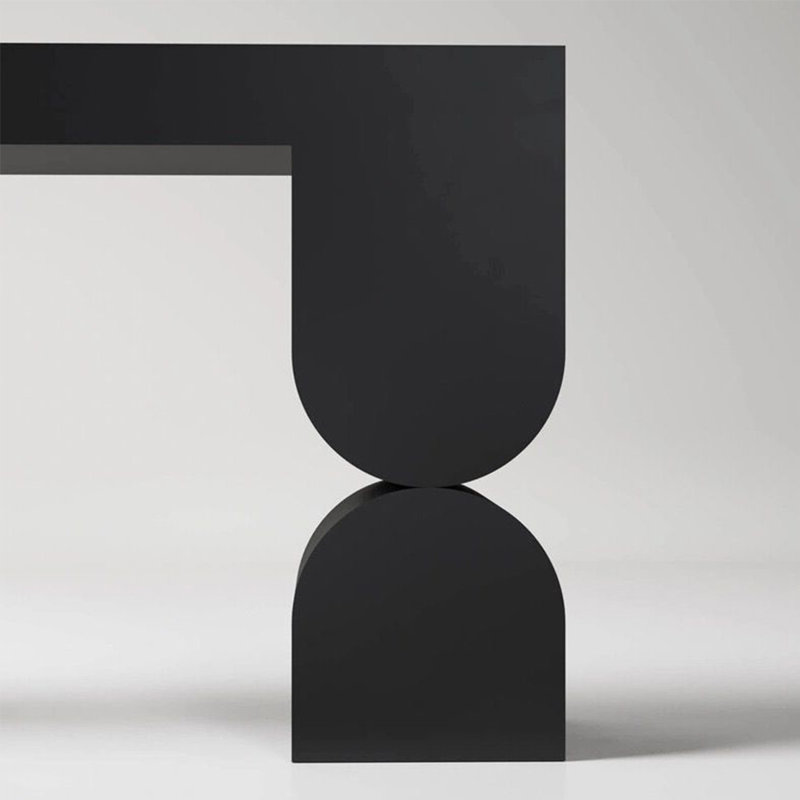 Creative black stylish console table, 33.46" H x 47.24" W x 13.78" D