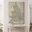 Carte antique de l'Angleterre - reproduction sur toile-204638710
