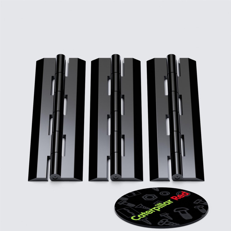 Black Acrylic Piano Hinges 150 mm, Continuous Plastic Hinges