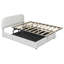 Lit plateforme avec toison blanche et housse de rangement hydraulique efficace-1630150071