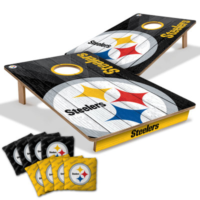YouTheFan NFL Professional Wood 2'x3' Cornhole Board w/ Logo Bags