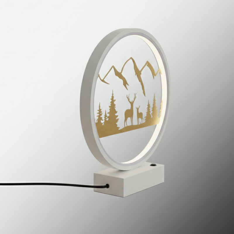 Lampe de table à DEL Selene Silhouette, Porcelaine
