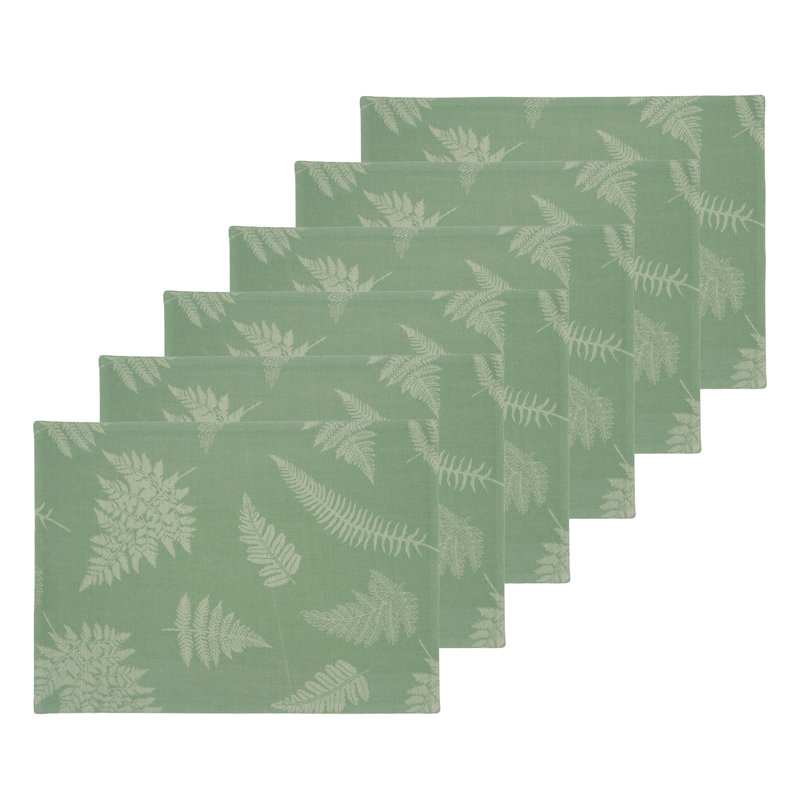 Ensemble de 6 napperons Botanical Jacquard