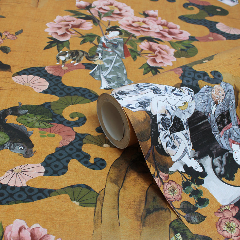  1.05m x 53cm Matte Wallpaper Roll, Ochre