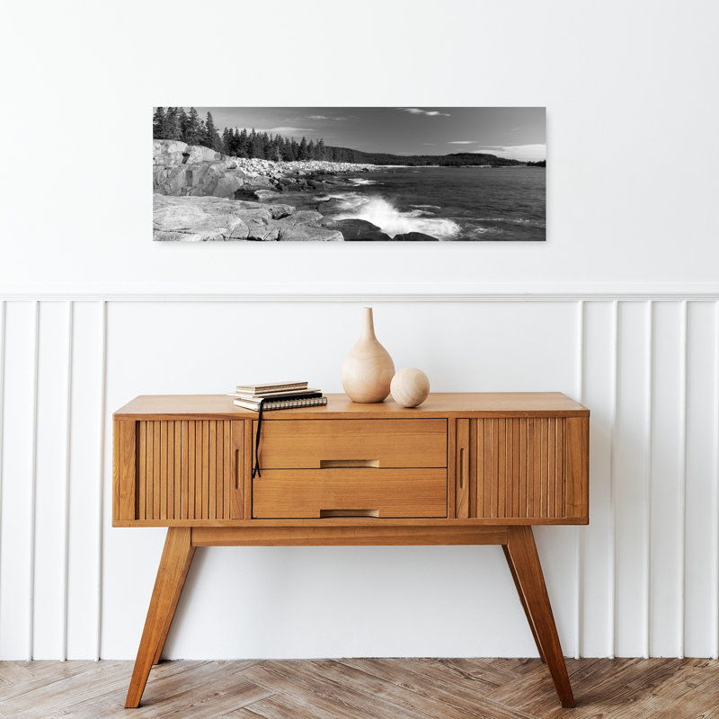 Atlantic Coastline Schoodic Peninsula Acadia National Park Maine by James Schwabel - Wrapped Canvas Panoramic Print