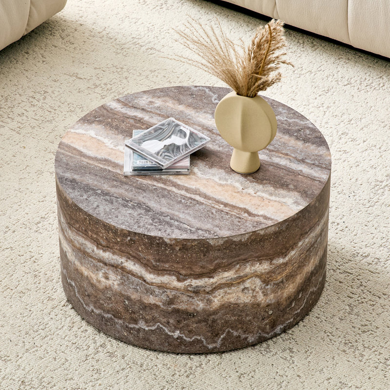 Table basse ronde, Multicolore / gris