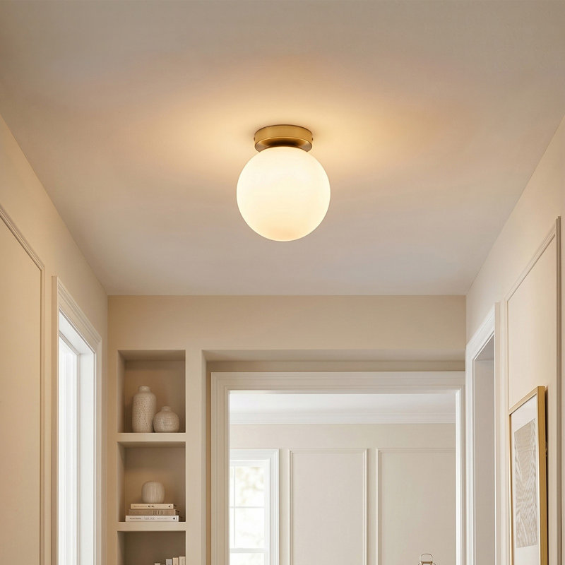 Glass Semi Flush Mount