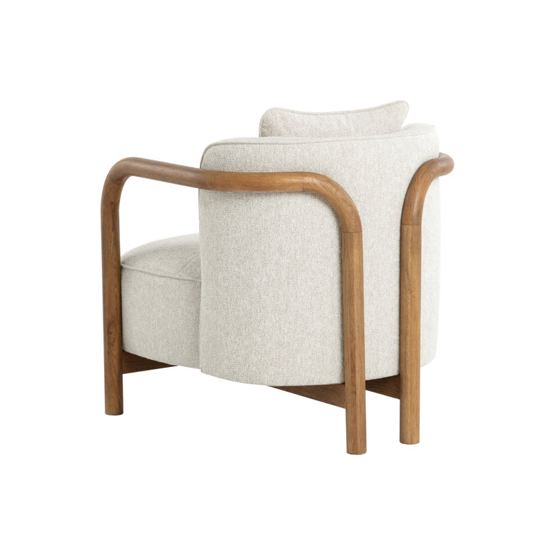Lounge Chair, Beige Polyester