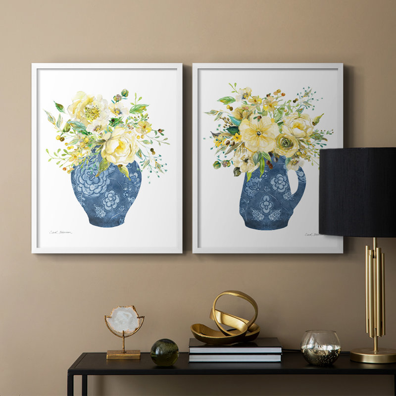 «Sunny Chinoiserie I», reproduction encadrée de qualité supérieure - prête à être accrochée - aucun clou requis - aucun clou requis