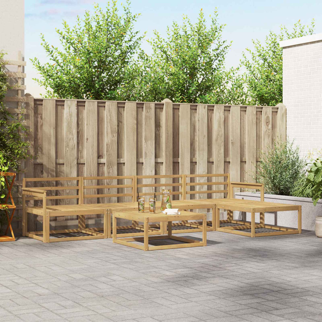 vidaXL Outdoor Sofa Set 6 pcs Sectional Garden Furniture Patio Lounge Backyard