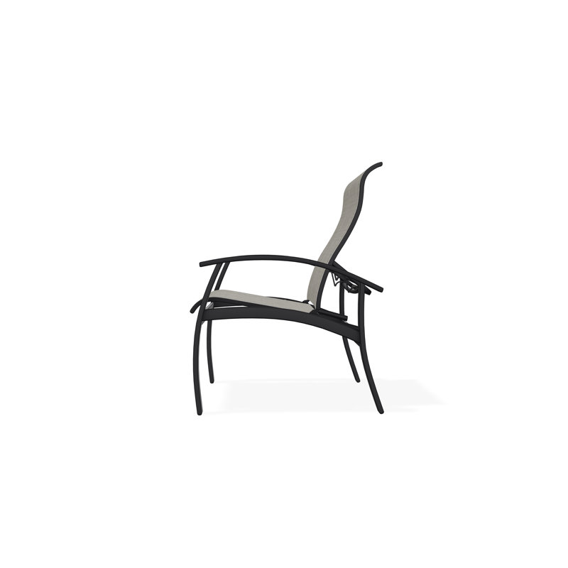 Belle Isle Outdoor Dining Chair, Smoke, Black