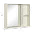 Armoire à pharmacie blanche avec miroir et tablette - Fixation murale pour un rangement efficace dans la salle de lavage 31,5 "x 25,5"