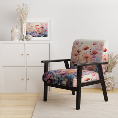 Fauteuil rembourré moderne Mauve Botanical Whispers IV