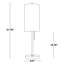  Ensemble de lampes de table en nickel brossé 32 po avec USB Kelci-989573973-989573971