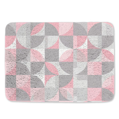 Circle grid Bath Mat Cool pattern Bathroom Decor Harmonious