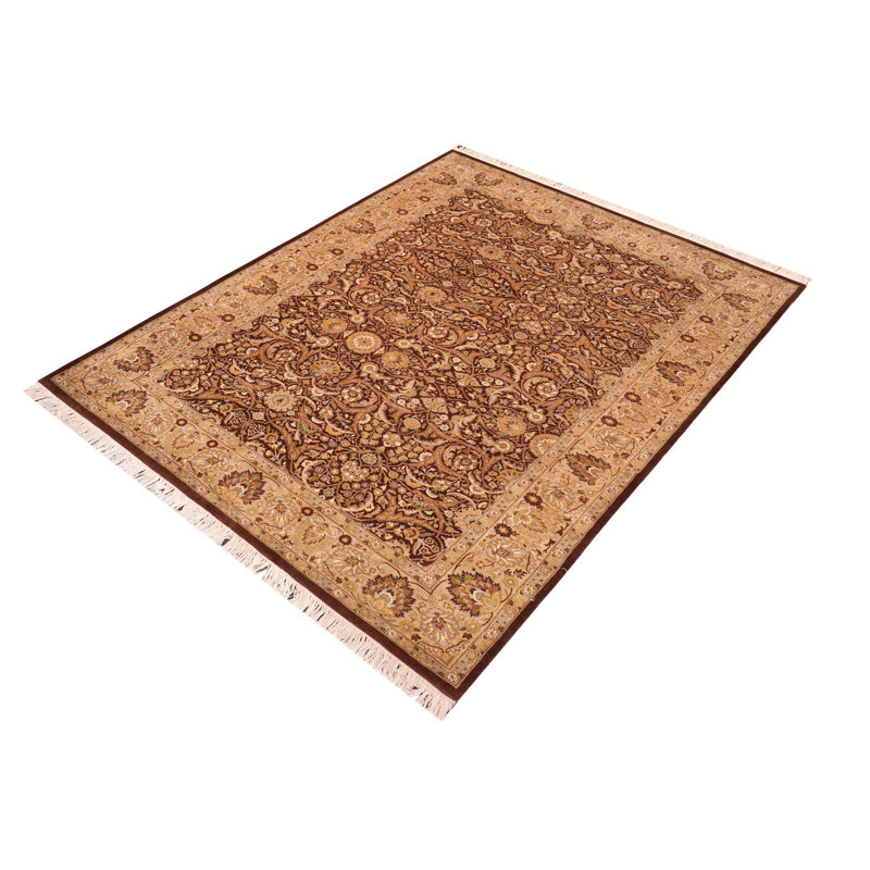 Tapis oriental rectangulaire en laine fabriqué à la main 6 pi 2 po x 9 pi 3 po Pancoast