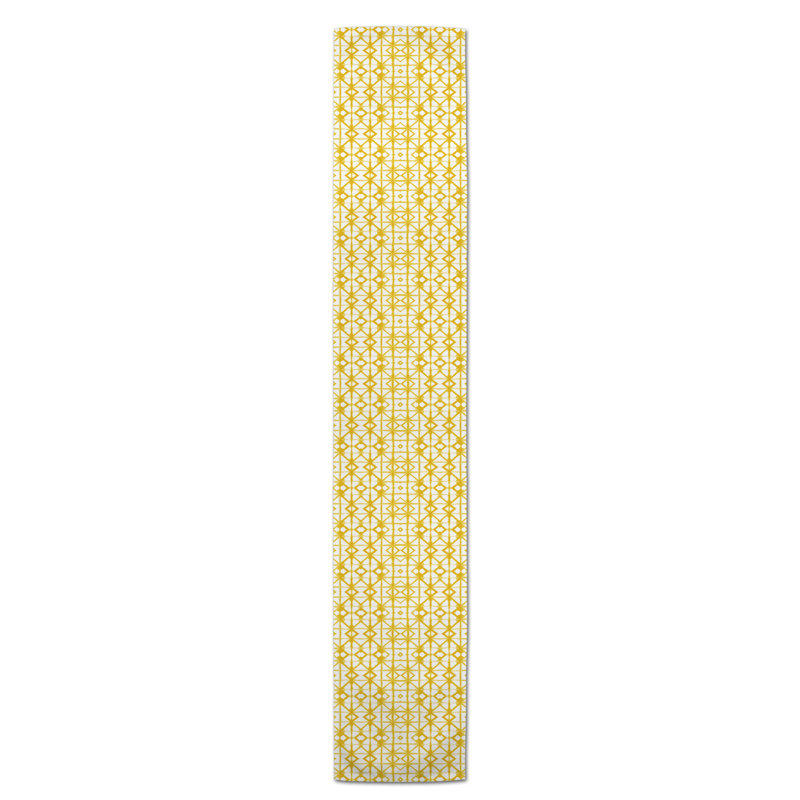 Chemin de table Lynda, Jaune, 90 po x 16 po, Mablethorpe Shibori