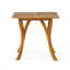 Table de salle à manger d'extérieur carrée en bois d'acacia - L 31,50 po x l 31,50 po x H 30,00 po - brun naturel