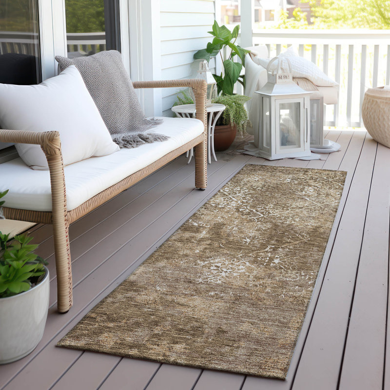 Tapis intérieur / extérieur Jeryiah, Tapis de couloir 2 pi 3 po x 7 pi 6 po