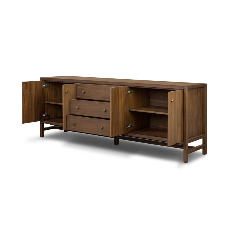 Sullivan Media Console-Saddle Tan, Brown