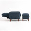 Upholstered Corduroy Accent Chair With Footstool-1332930631