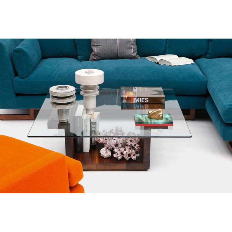 SQG Coffee Table, White Oak, 14.5" H x 28" L x 28" W