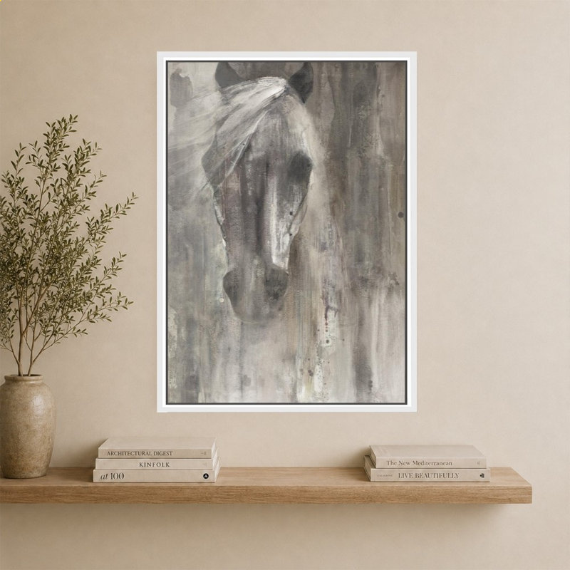 Shadow Light by Albena Hristova - Graphic Art on Canvas, 44" H x 34" W, White