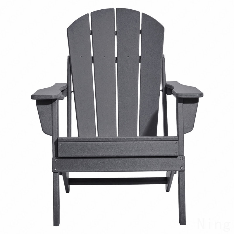 Chair Plastic Set Of 2 All-Weather Folding Fire Pit Gray