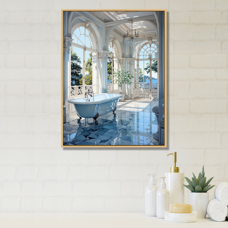 Bathroom Tranquil Reflections II - Impressions encadrées pour salle de bain, H 20 po x l 12 po x P 1 po