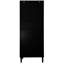 Armoire de rangement haute avec portes vitrées noires en verre trempé, 4 portes, réglable pour chambre à coucher, salon et