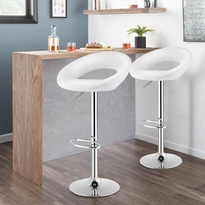 Molter Swivel Upholstered Adjustable Height Counter Stool