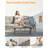 Seehill 5-Piece Premium Aluminum Outdoor Set, 3-Seat Sofa, Loveseat, 2 Armchairs & Resin Coffee Table, UV-Resistant, Weatherproof With Thick Cushions For Garden, Poolside, Dark Gray