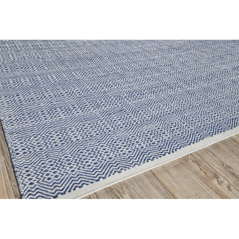 Echo Geometric Area Rug in Ivory, Rectangle 3' x 5'
