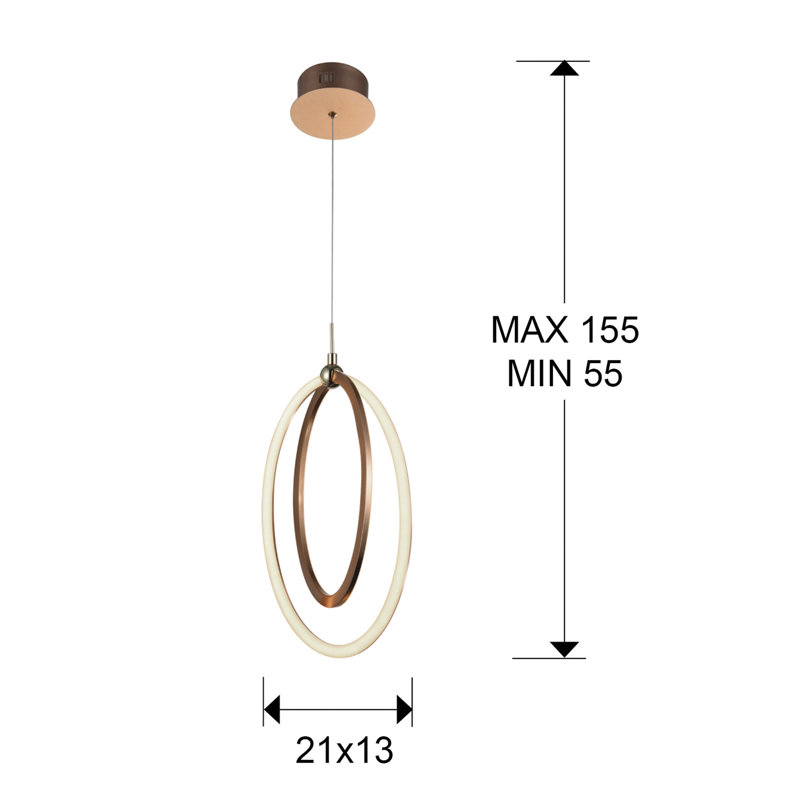 Bettencourt 1 - Light LED Single Pendant, Gold