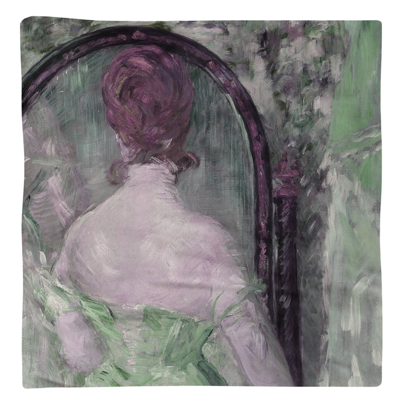 Edouard Manet Cotton Square Napkin, Green