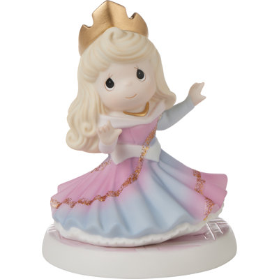 Figurine Precious Moments Disney - La Belle au bois dormant - rose à bleu - 5,67 pouces