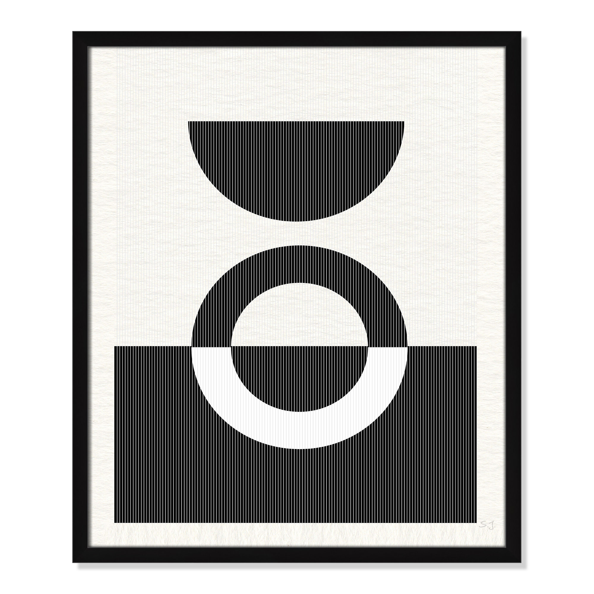Eclipse III, Satin Black Framed, 25.5" H x 21.5" W x 0.75" D