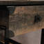 Table d'appoint rustique industrielle avec tiroir coulissant et grande tablette ouverte