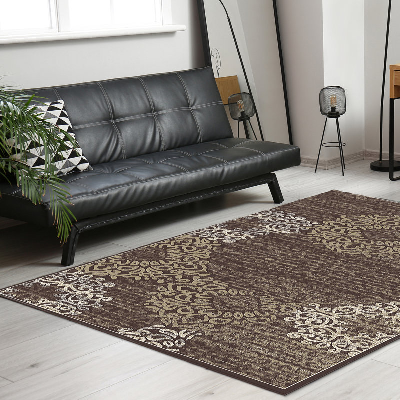 Tapis brun / ivoire Pisa, Rectangle 7 pi 10 po x 10 pi 6 po