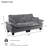Chenille Sailboat Modular Sofa With Curved Armrests