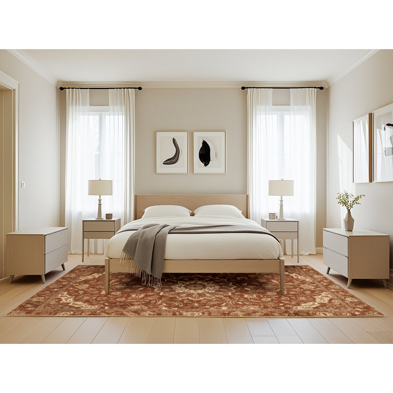 Tapis brun lavable à la machine, Rectangle de 5 pi x 8 pi