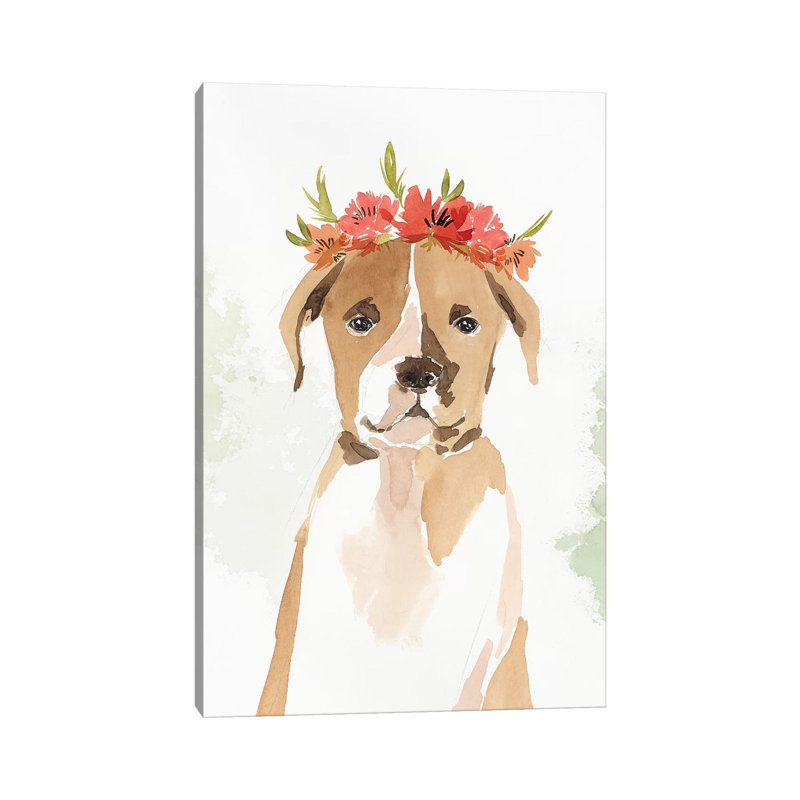 Puppy II by Isabelle Z - Painting on Canvas, Wrapped Canvas, 101.6 cm H x 66.04 cm W x 1.91 cm D