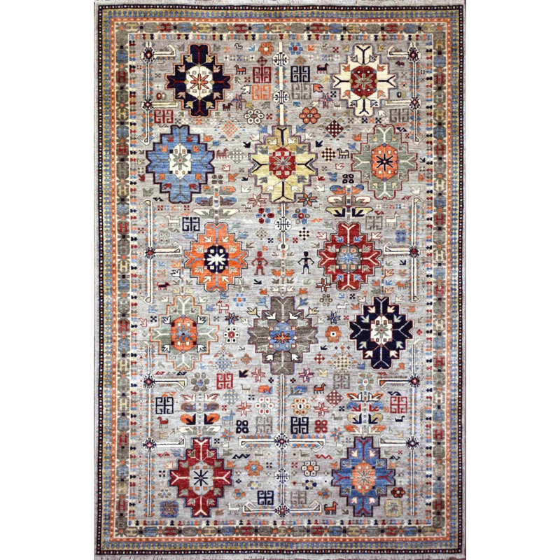 Transitional One-of-a-Kind Rectangle 4' X 6' Hand Knotted Area Rug